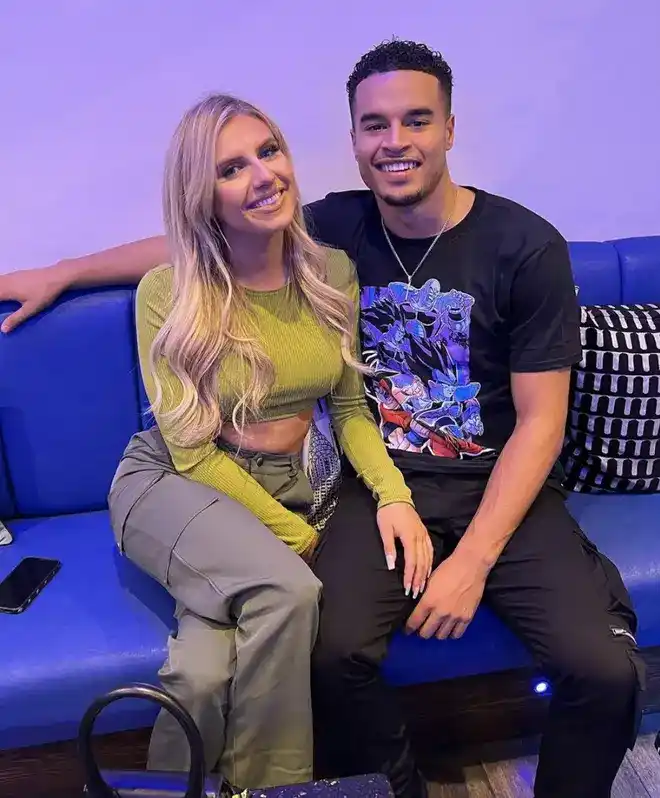 English TV star, Chloe Burrows, with her ex-boyfriend and fellow Love Island contestant, Toby Aromolaran.