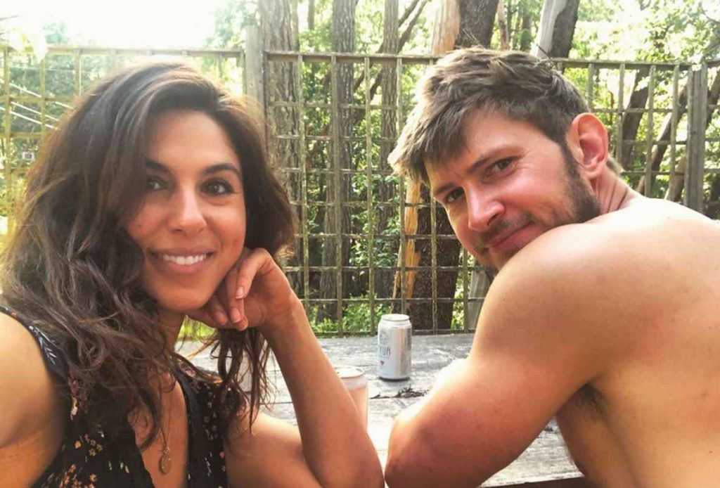 Image - Cristina Rosato with her long-term boyfriend, Greyston Holt, during a movie shoot. 