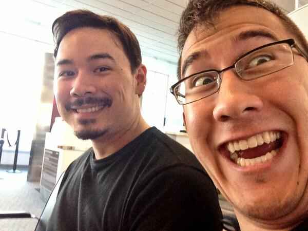 Markiplier and his older brother, Thomas Fischbach.