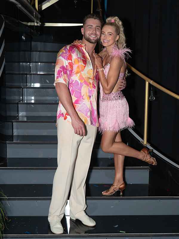 Image - Harry Jowsey with his rumored girlfriend and DWTS dancing partner, Rylee Arnold. 