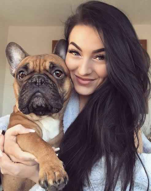 Image - Abigail Rawlings with her pet Bull dog, Zeus.