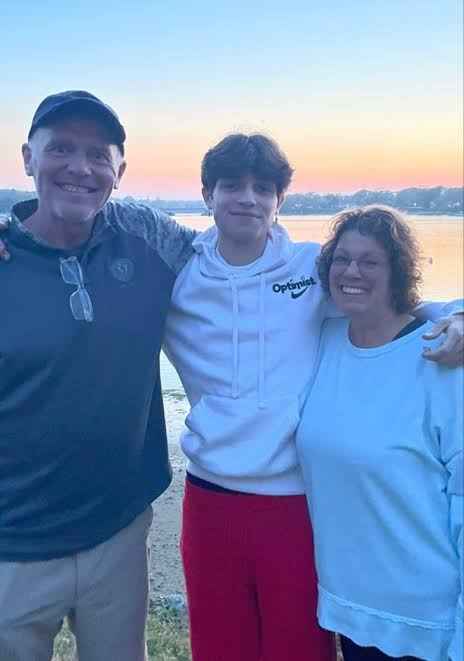 Christopher Sturniolo with his dad, Jimmy, and mom, MaryLou.