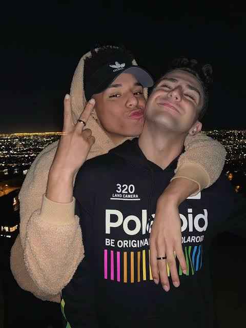 Larri Merritt 'Larray' with his gay best friend, Issa Twaimz.