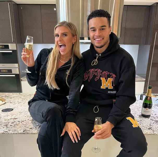 England-based TV star, Toby Aromolaran, with his ex-girlfriend and fellow Love Island contestant, Chloe Burrows.