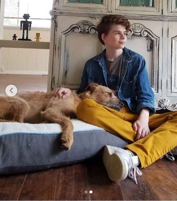 Image - Merrick Hanna with his pet dog. (Source: @merrickhanna / Instagram). 