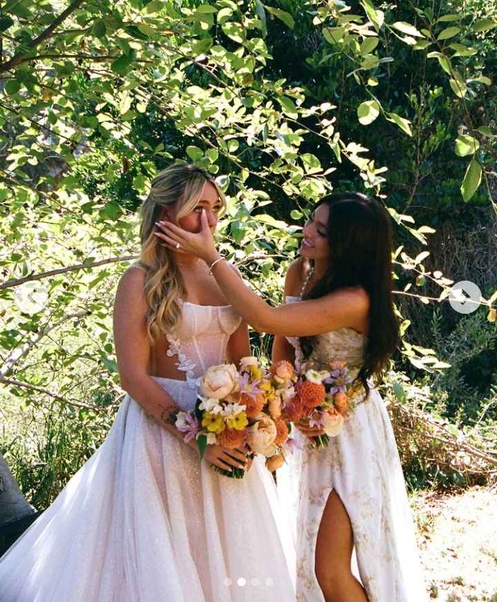 Image - Tabitha Swatosh with her best friend, Kouvr Annon, in June 2024, on Kouvr's wedding day. (Source: @tabithaswatosh / Instagram). 