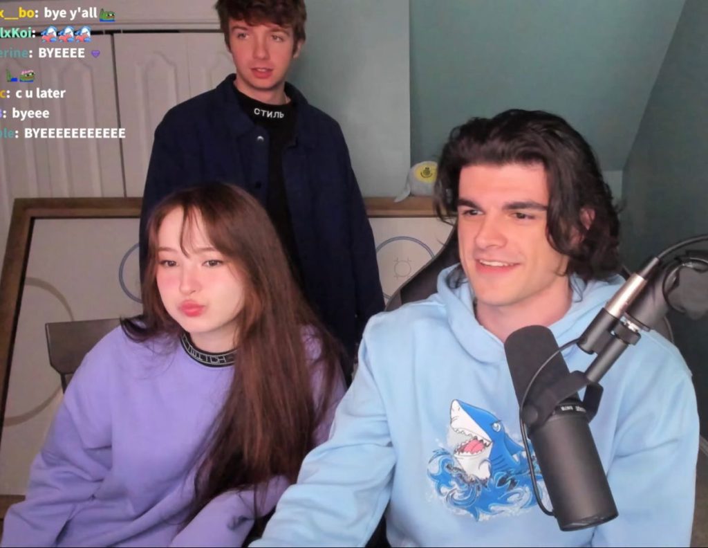 Image - Foolish Gamers with his rumored girlfriend, TinaKitten, and roommate, Karl Jacobs, during a Twitch live stream. (Source: @Foolish / Twitch). 