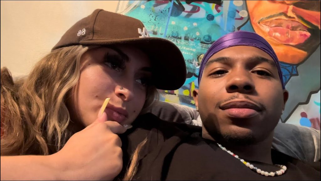 Image - Deshae Frost with his girlfriend, Sahlt. (Source: @deshaefrost / YouTube). 