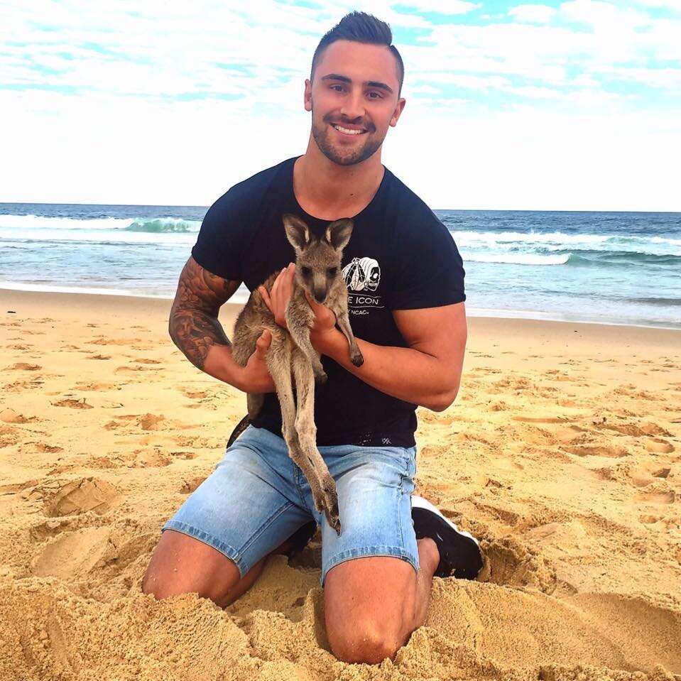 Image - Jackson O’Doherty with his pet kangaroo, Damien. (Source: @itsjackson / Instagram). 