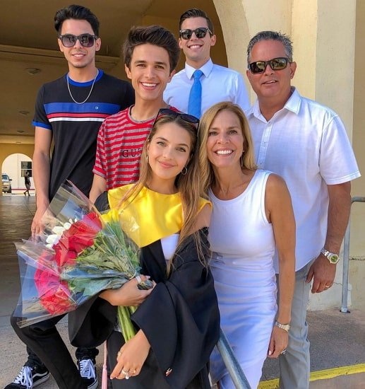 Image - Young Brice Rivera with his family: his John & Laura, his brothers, Blake & Brent, and his sister, Lexi Rivera. (Source: @bricerivera / Instagram). 