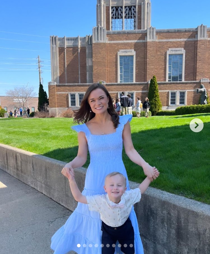 Image - Kayla Marie Sully with her son, Allan Eugene Heiden III, in April 2024, marking the Easter celebration. (Source: @kaylamariesully / Instagram). 