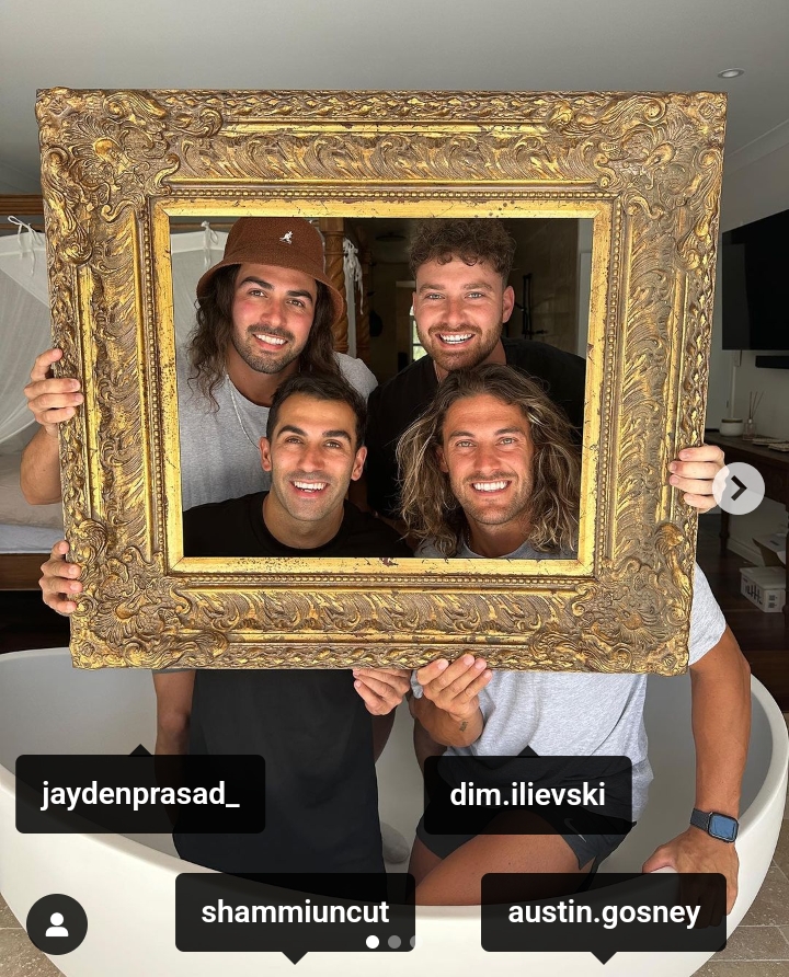 Image - Jayden Prasad with his older brother, Shammi Prasad, and their two friends, Dim and Austin. (Source: @jaydenprasad_ / Instagram). 