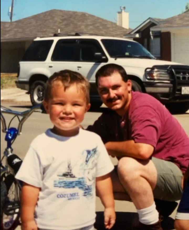 Image - Young Tayler Holder with his dad, Monte Holder. (Source: @TaylerHolder / Instagram). 