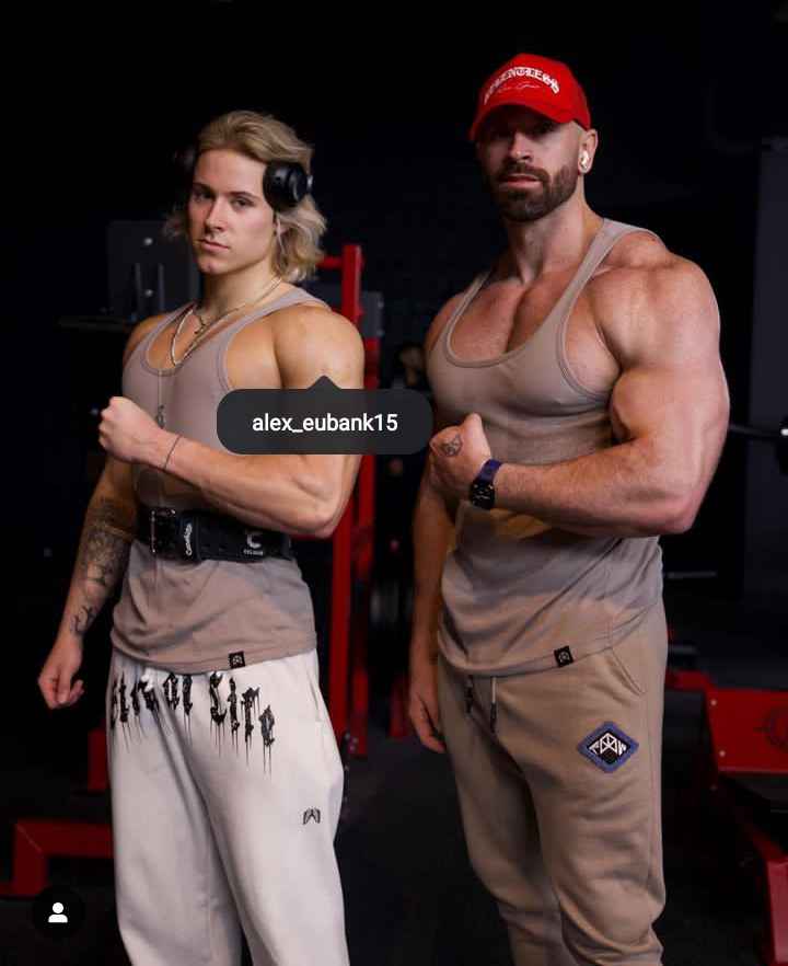 Image - Bradley Martyn with his friend & fellow fitness instructor, Alex Eubank. (Source: @BradleyMartyn / Instagram). 