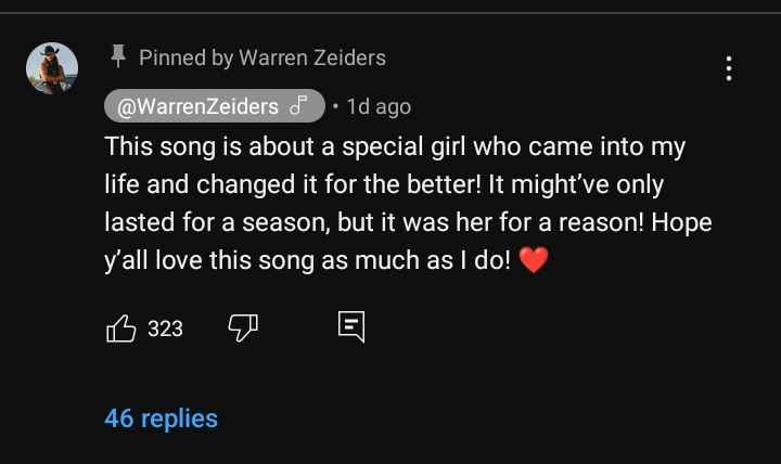 Image – Warren Zeiders speaking his ex-girlfriend, who he said his latest single, “You For A Reason,” is about.