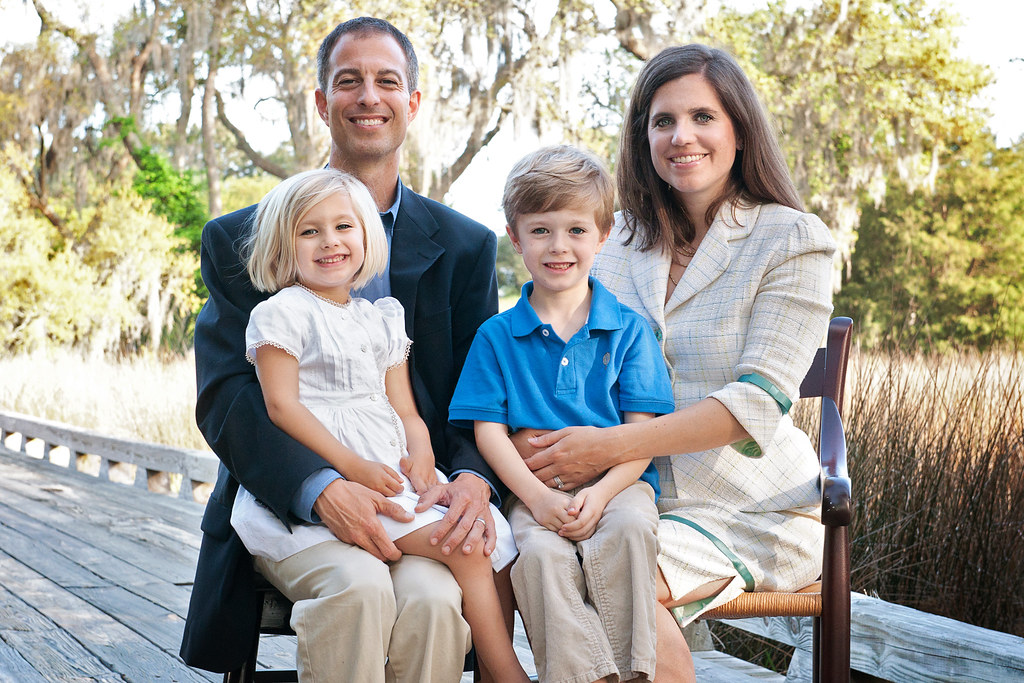 Image - Nancy Mace in a family photo with her now ex-husband, Curtis Jackson, and their two children, Miles and Elli. 