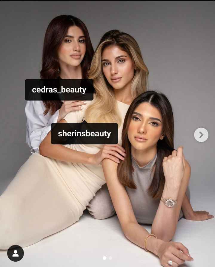 Image - Sherin’s Beauty in a cute family photo with her two sisters, Narin and Cedra. 