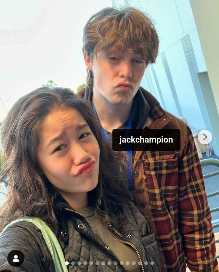 Image - Jack Champion in a cute lil photo with his younger sister, Trinity Jo-Li Bliss. 