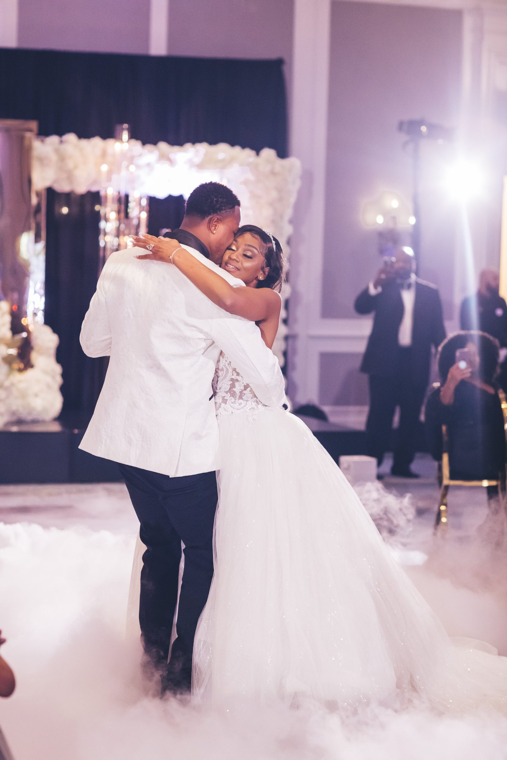 Image - D. J. Humphries in a cute wedding photoshoot with his long-term girlfriend & now-wife, Briyana Humphries. 