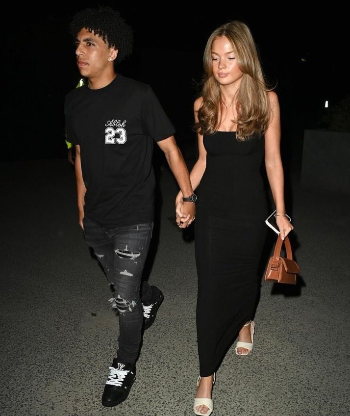 Rico Lewis with his girlfriend, Amelia. 